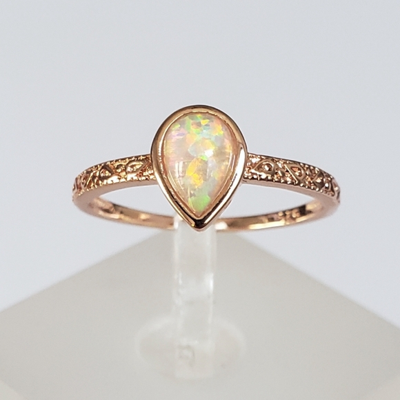 18k Over Sterling Opal Ring